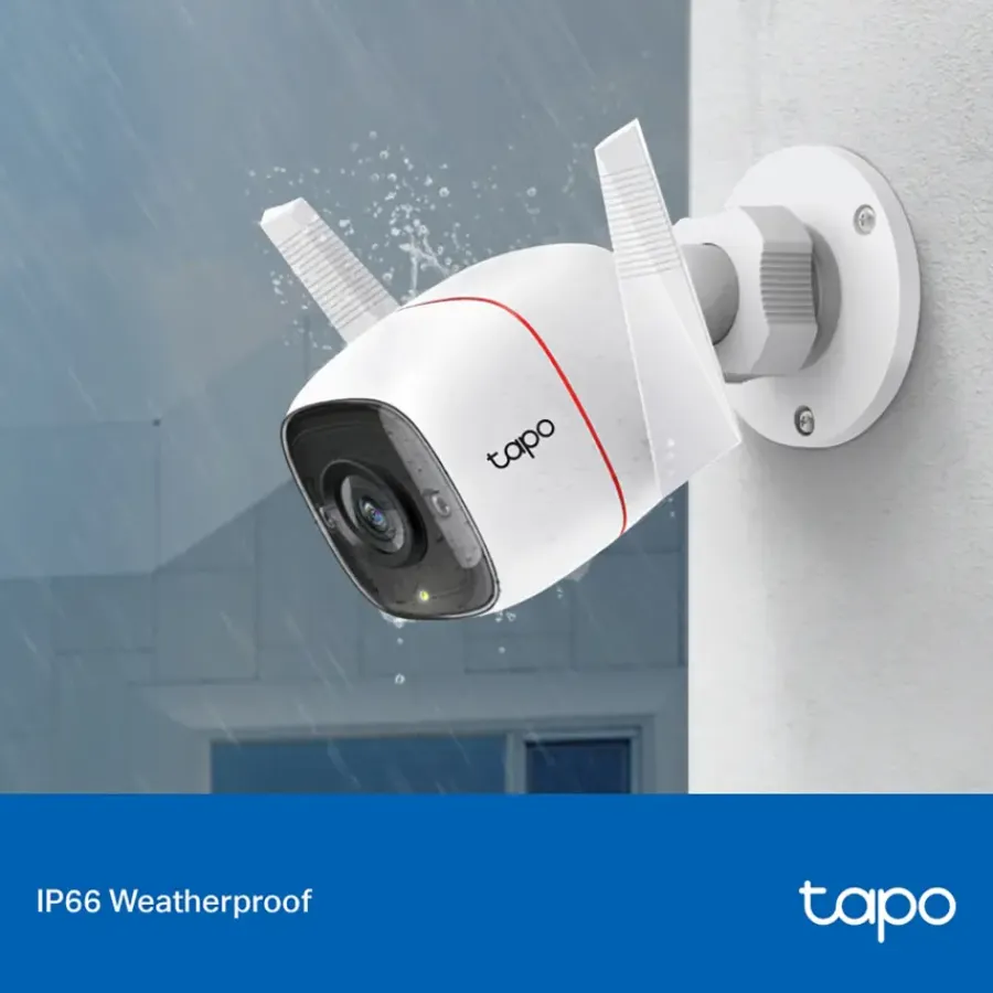 Elektronische Beveiliging > Tapo TP-Link TC65 beveiligingscamera voor buiten 3MP bedraad