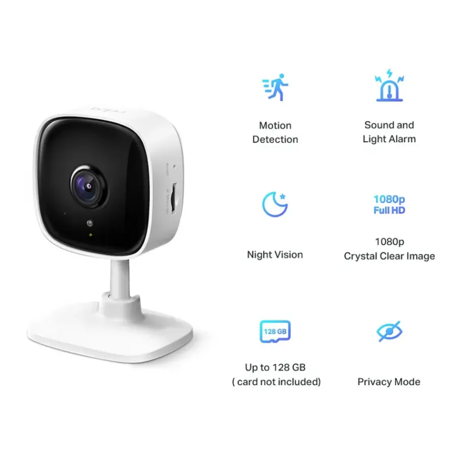 Elektronische Beveiliging > Tapo TP-Link TC60 beveiligingscamera voor binnen Full HD 1080P bedraad