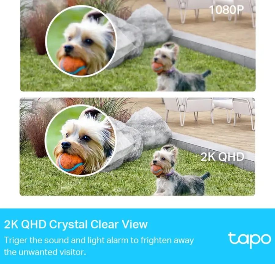 Elektronische Beveiliging > Tapo TP-Link TC420S1 beveiligingscamera voor buiten 2K QHD met batterij