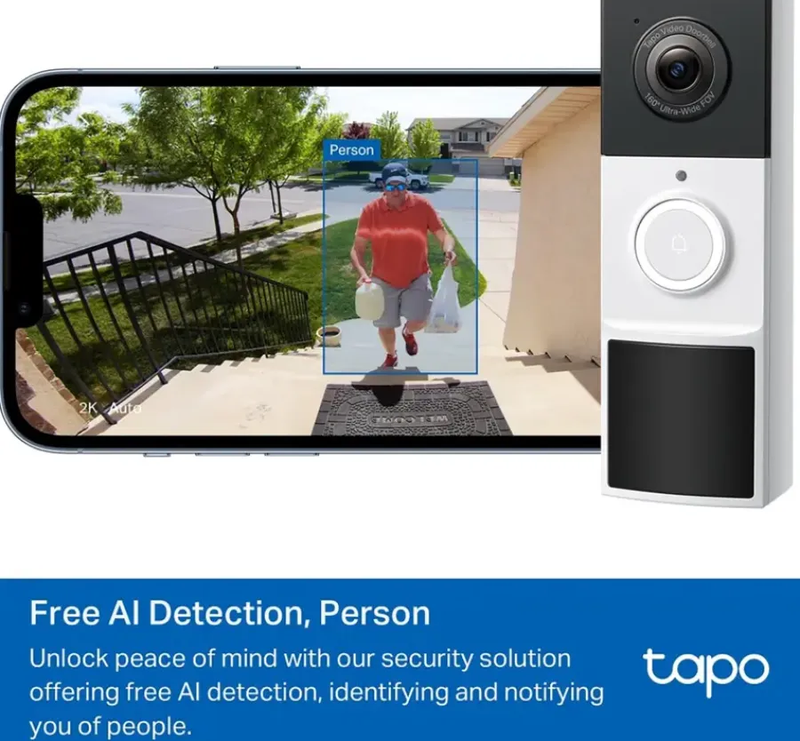 Intercoms & Deurbellen|Elektronische Beveiliging > TP-Link Tapo video deurbel D210 2K