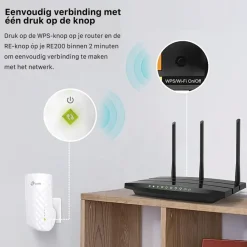 Audio & Video Accessoires|Computeraccessoires > TP-Link WIFI range extender RE200 AC750