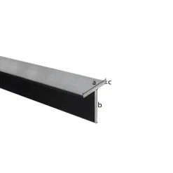 T-Profiel aluminium brut 20x20x2000x1,5mm