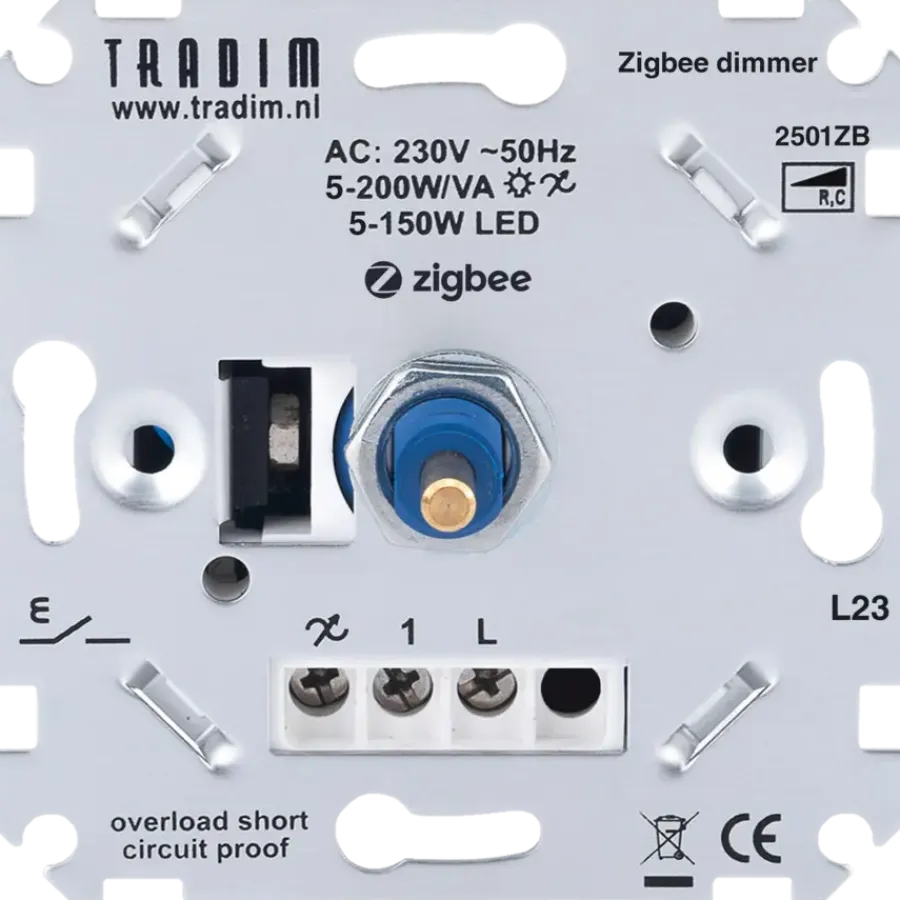 Dimmers|Inbouw Schakelmateriaal > Tradim LED Smart muurdimmer Zigbee 5-200W