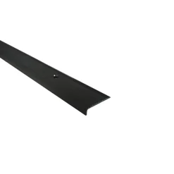 Trapkant aluminium mat zwart dr 25x6x1000x1.6mm