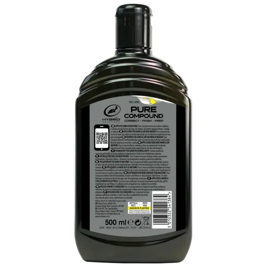 Auto Reinigings- & Poetsmiddelen > Turtle Wax 54138 hybrid solutions pure compound 500ml