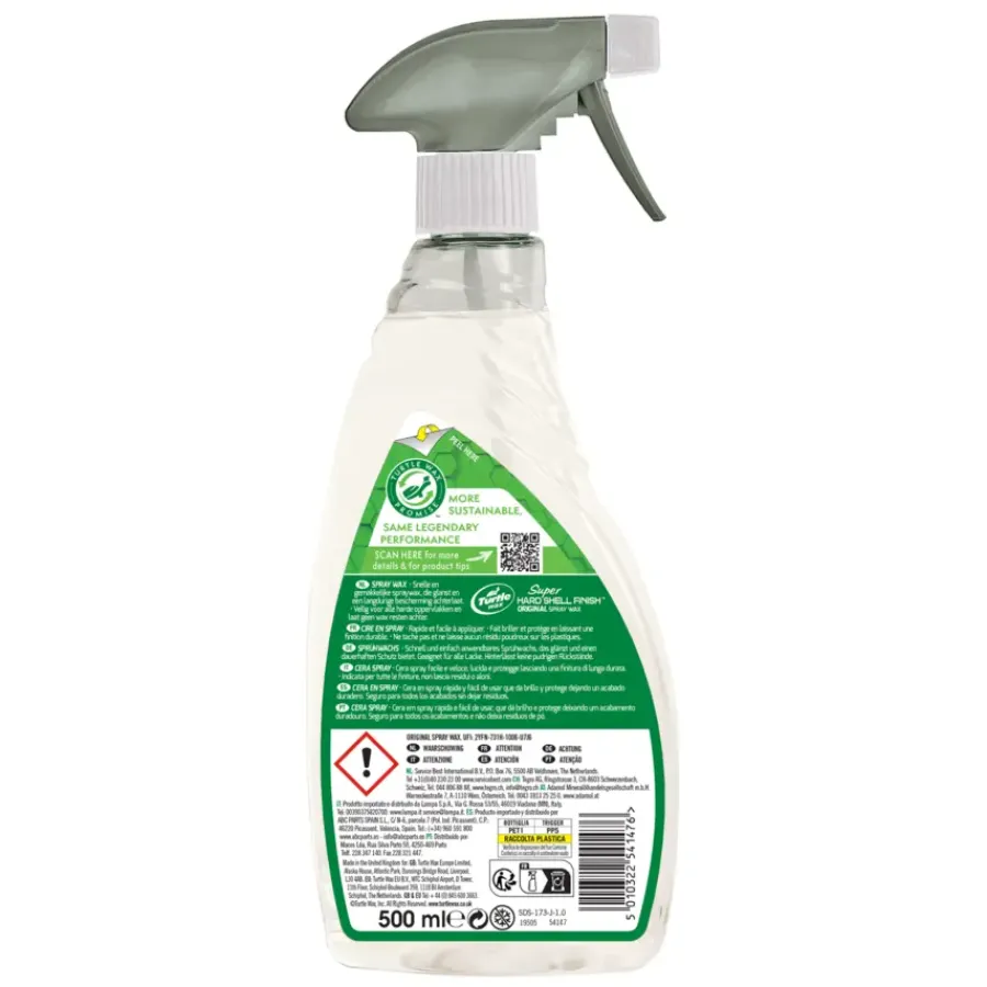 Auto Reinigings- & Poetsmiddelen > Turtle Wax 54147 super hard shell finish originele spray wax 500ml