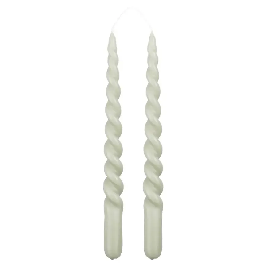 Twist dinerkaars licht groen 2 stuks - h29xd2,2cm
