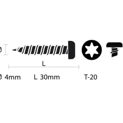 Unischroef 4x30mm torx ck vz 50st