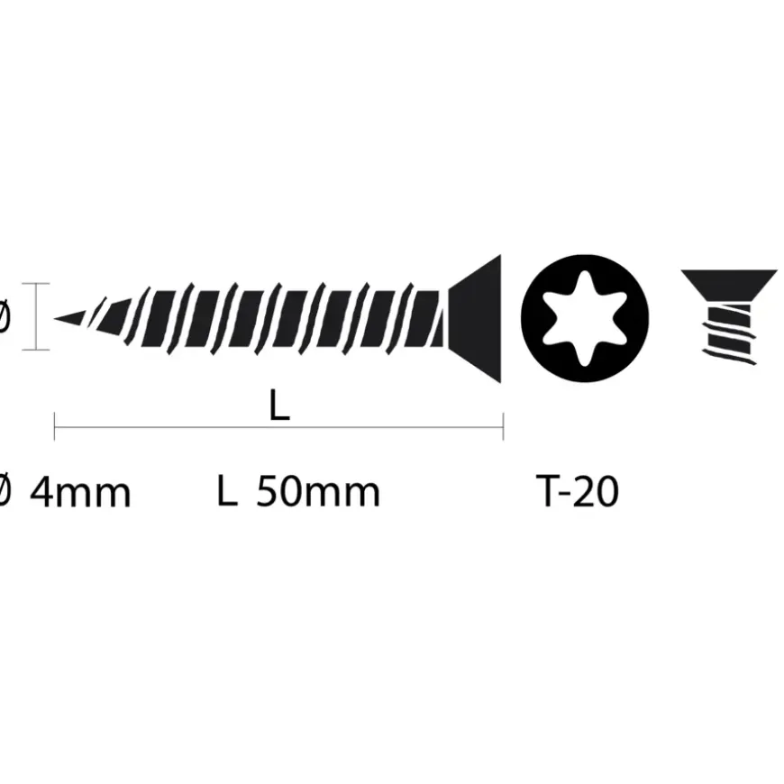 Unischroef 4x50mm torx pk vz 15st