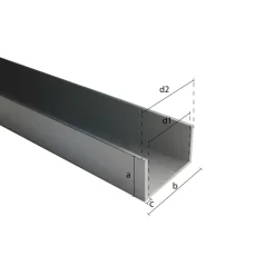 U-profiel aluminium brut 20x20x1000x1mm