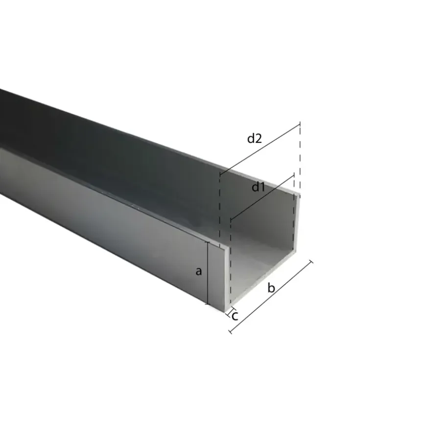 U-profiel aluminium brut 15x15x1000x1mm