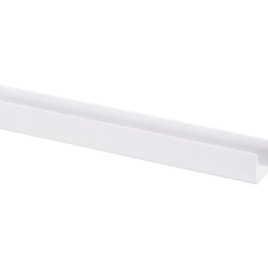 Wandpanelen|Kunststofprofielen > Geen U-profiel 2600 x 18mm wit