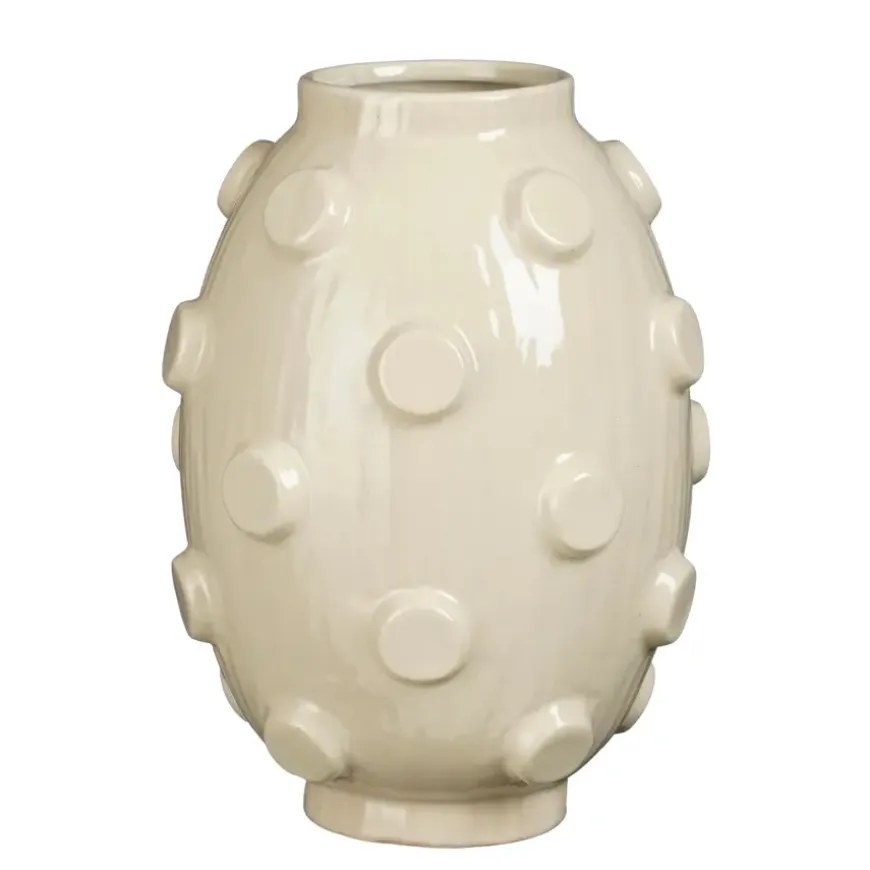 Vaas beige - l28xb28xh38,5cm