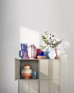 Vaas blauw - h20xd25cm