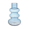 Vaas glas blauw 18x18x13,5cm