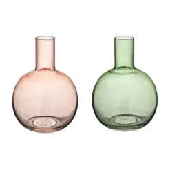 Vaas glas bruin groen 17,5x17,5x23,5cm