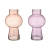 Vaas glas bruin paars 18x18x30cm