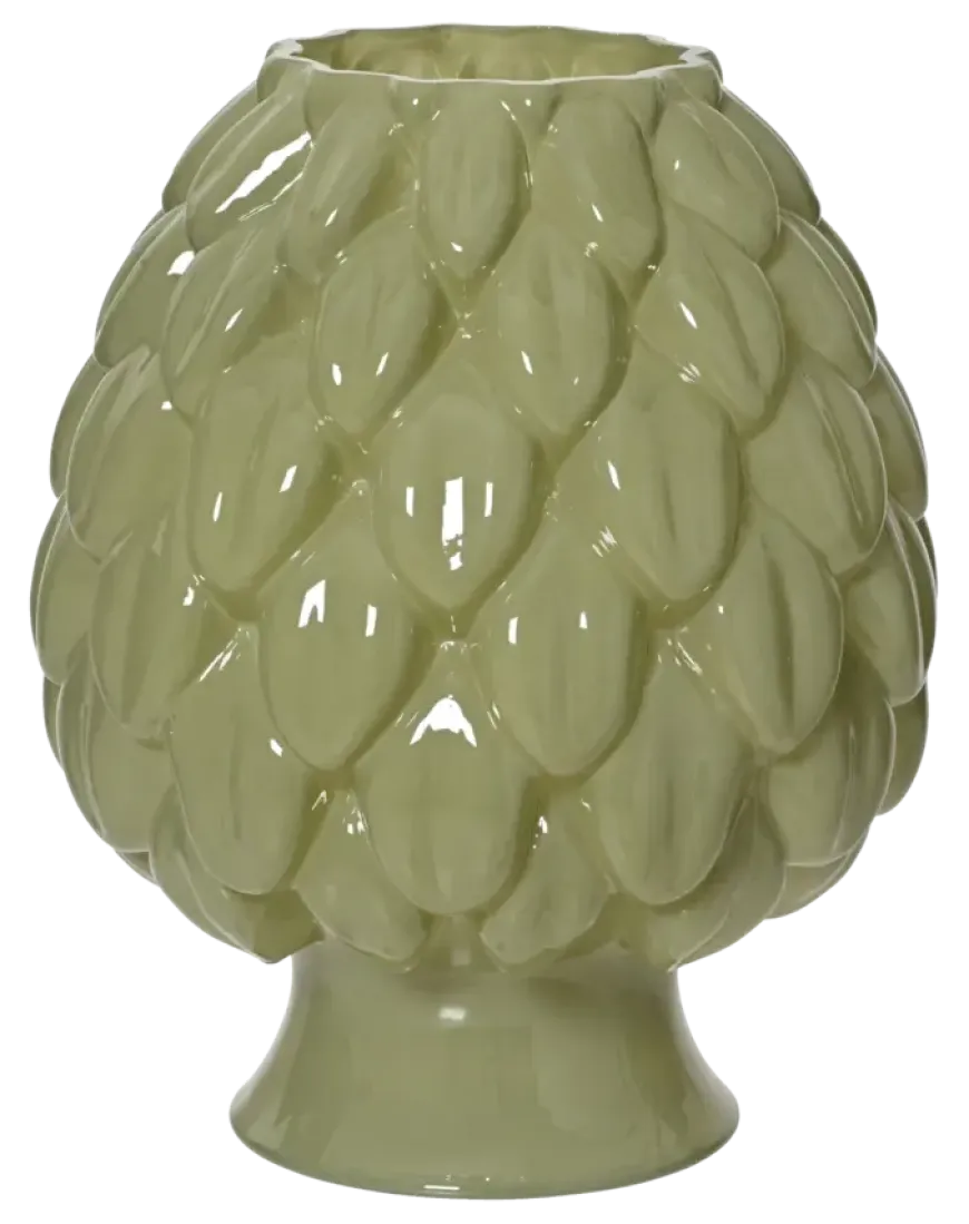 Vaas glas groen h26,5cm