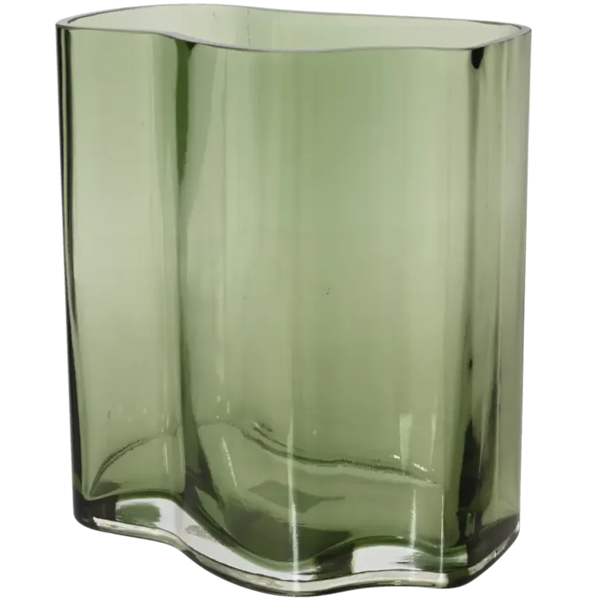 Vaas glas groen 18 x 12 x 20 cm