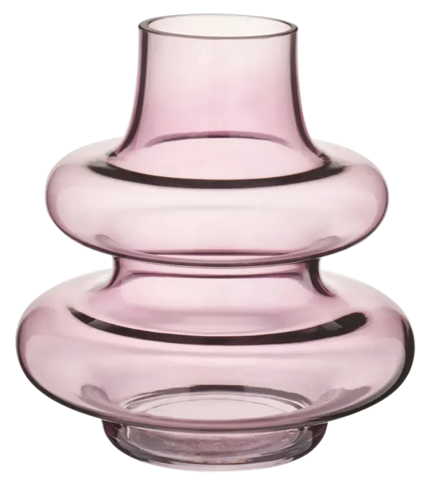 Vaas glas paars 20x20x20cm