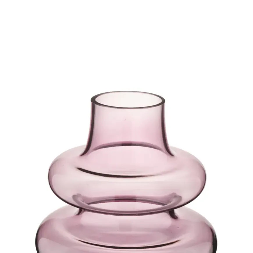 Vaas glas paars 20x20x20cm