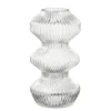 Vaas glas ribbed - h30xd16cm