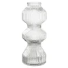 Vaas glas ribbed - h40xd16cm