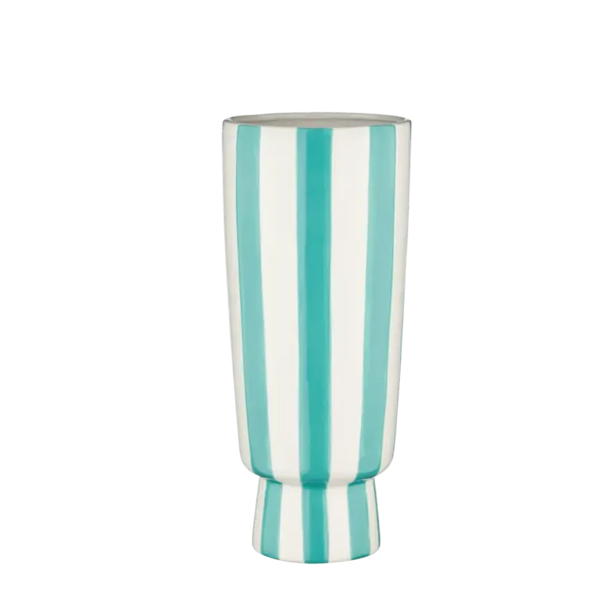 Vaas met strepen blauw