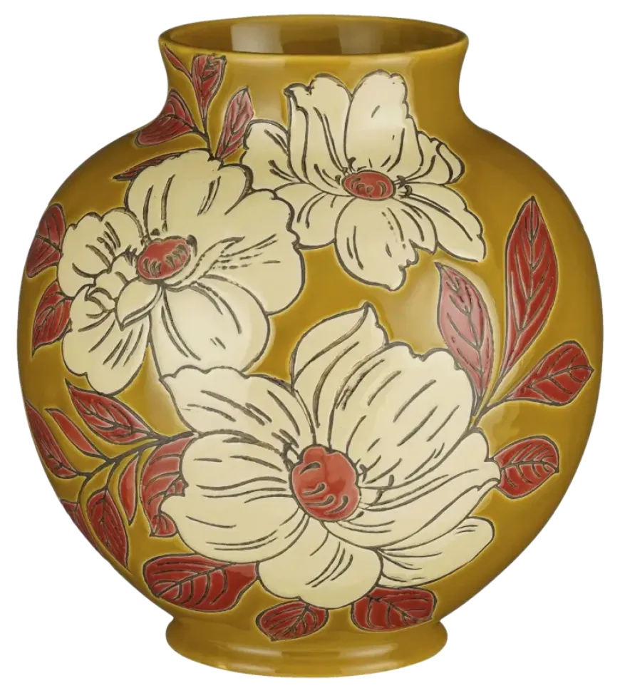 Vaas oker - h24xd22cm