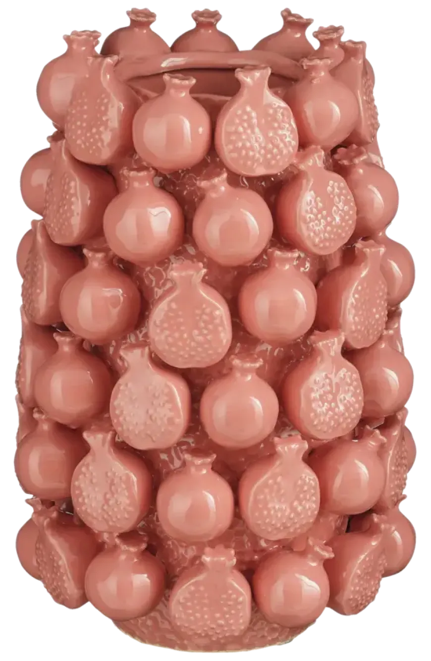 Vaas roze - h30xd24cm