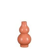Vaas roze porselein - h14,5xd8 cm