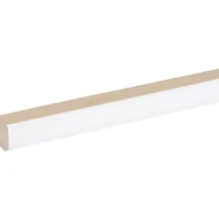 Vensterbanklat rond MDF wit gegrond 25x28 mm lengte 260 cm