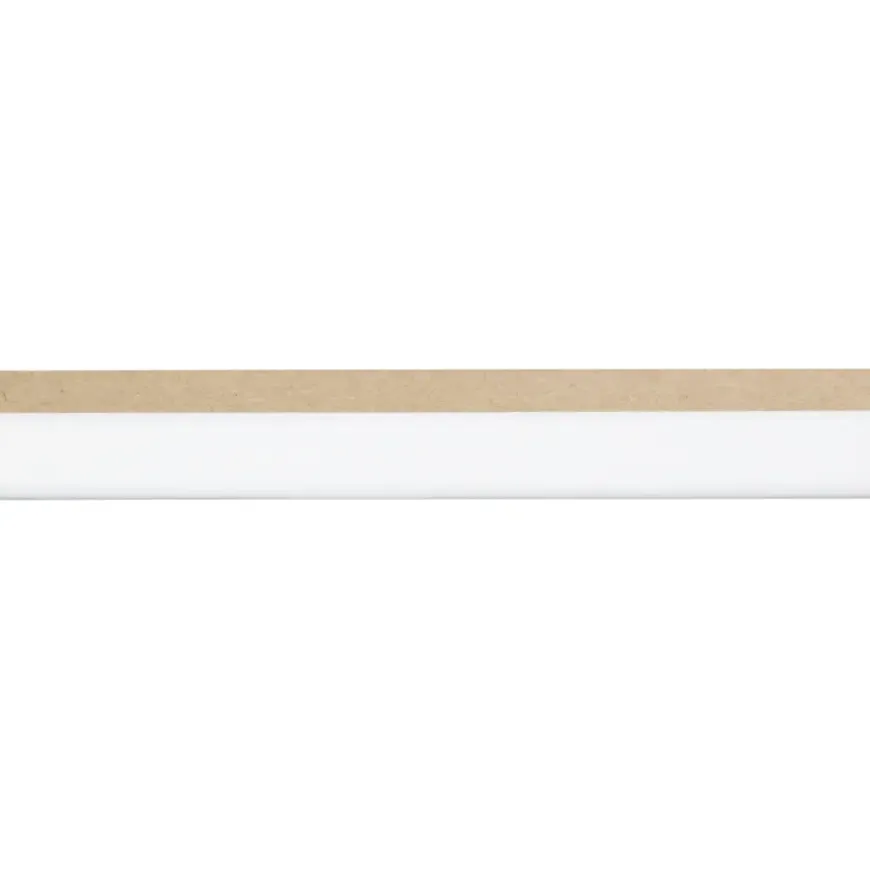 Vensterbanklat rond MDF wit gegrond 25x28 mm lengte 260 cm