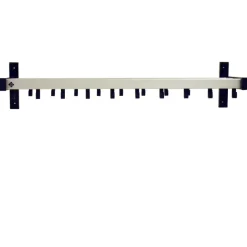 Vepa Bins Pro-line wandkapstok met 19 haken - grijs / zwart
