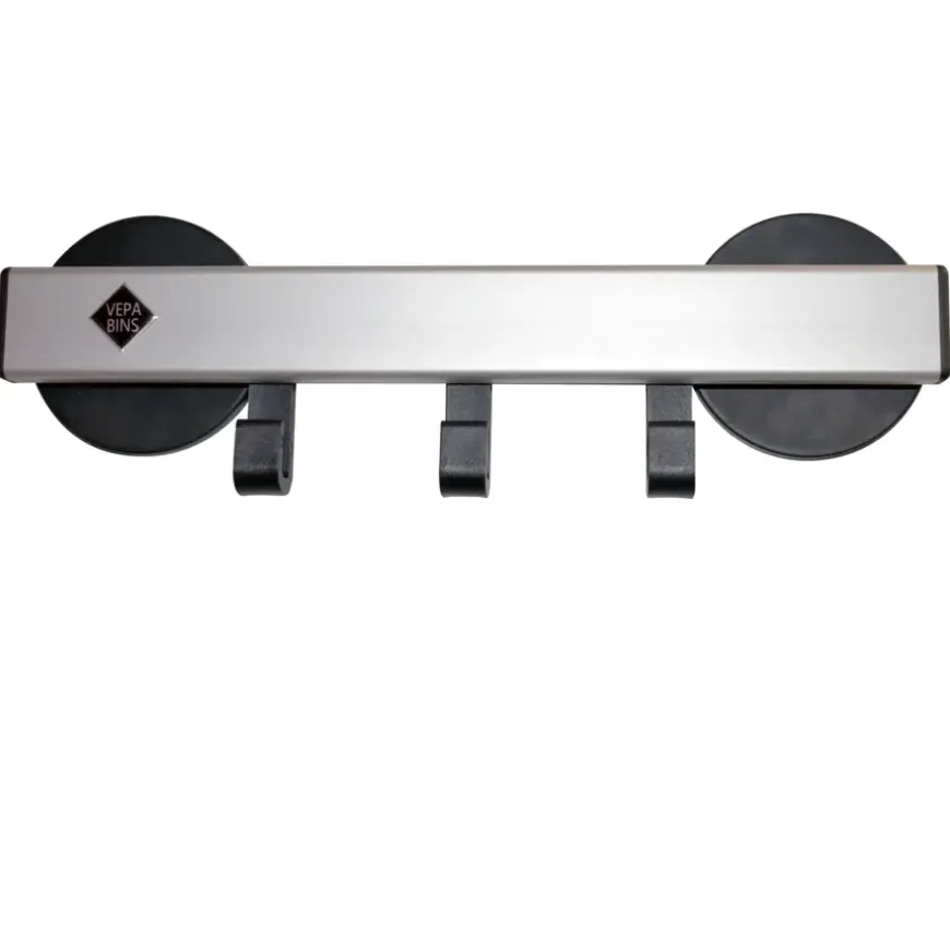 Vepa Bins Pro-line wandkapstok met 10 haken - grijs / zwart