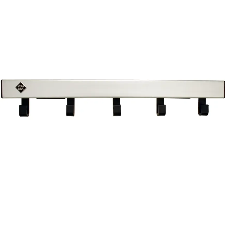 Vepa Bins Pro-line wandkapstok met 5 haken - grijs / zwart