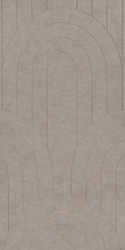 Viltpanelen|Wandpanelen > Silentlines Viltpaneel gebogen lijnen taupe 120x60 cm 2 stuks