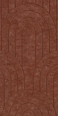 Viltpanelen|Wandpanelen > Silentlines Viltpaneel gebogen lijnen terra 60x30 cm 4 stuks