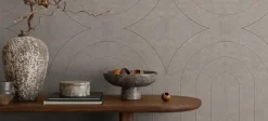 Viltpanelen|Wandpanelen > Silentlines Viltpaneel 4 lijnen taupe 60x30 cm