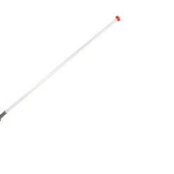 Vlaggenmast met vaste knop wit 200 cm