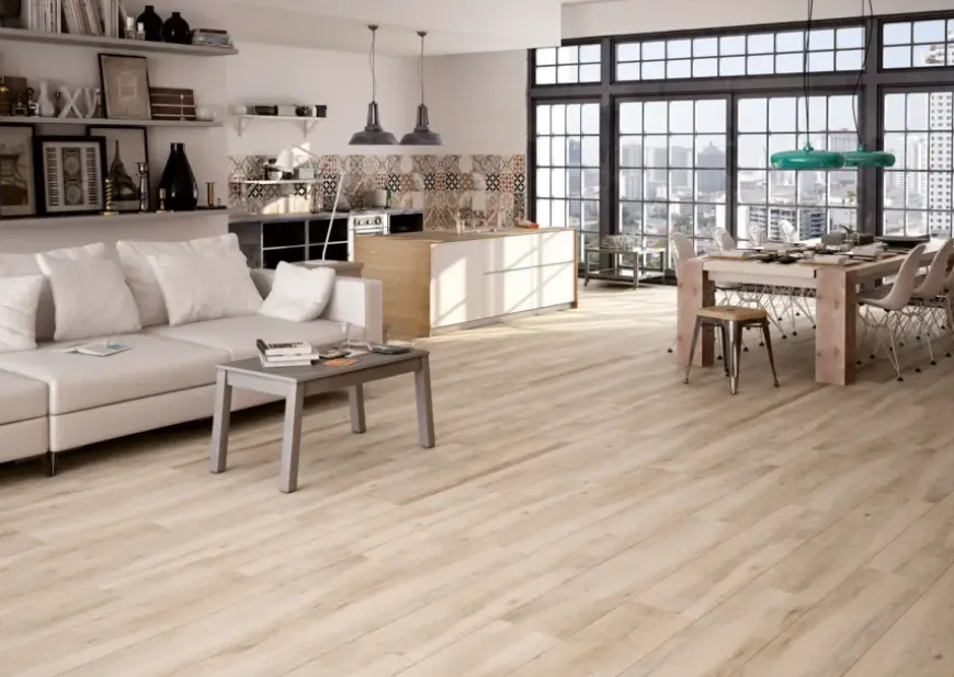 Vloertegel Atelier beige 23.3x120cm 1.68 m²