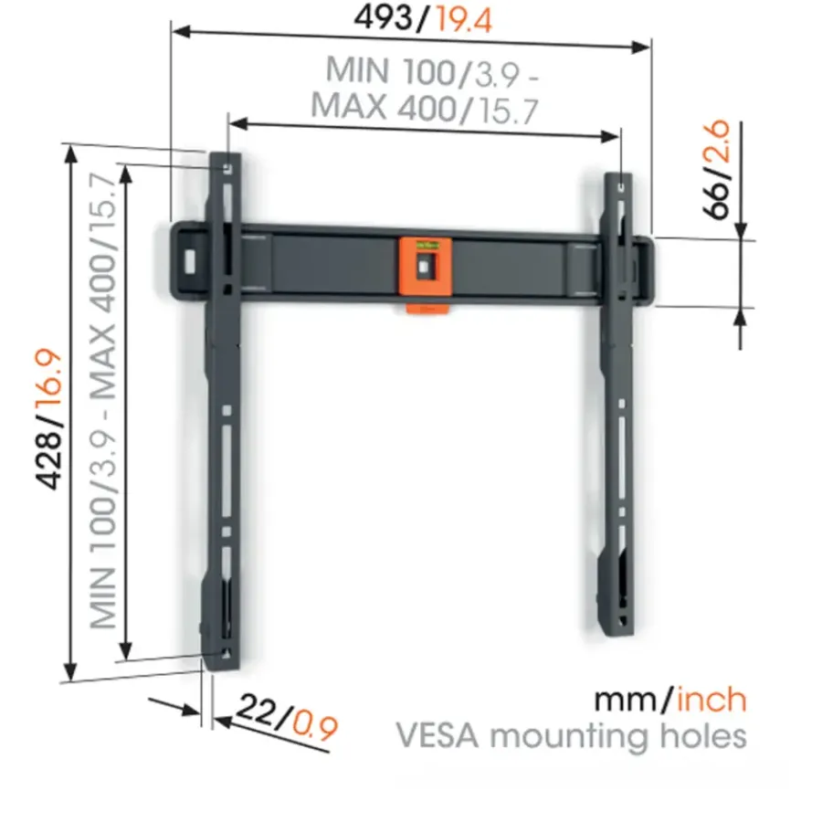 TV & Hifi Steunen > Vogel's TV-steun Fixed M - 32 t/m 77 inch