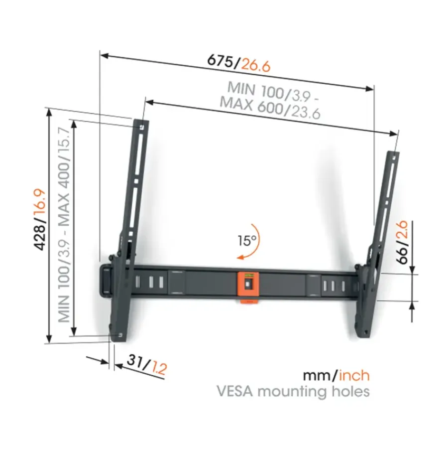TV & Hifi Steunen > Vogel's TV-steun Tilt L - 40 t/m 77 inch