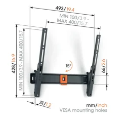 TV & Hifi Steunen > Vogel's TV-steun Tilt M - 32 t/m 65 inch