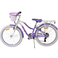 Kinderfietsen > Volare Lovely kinderfiets paars wit 24 inch