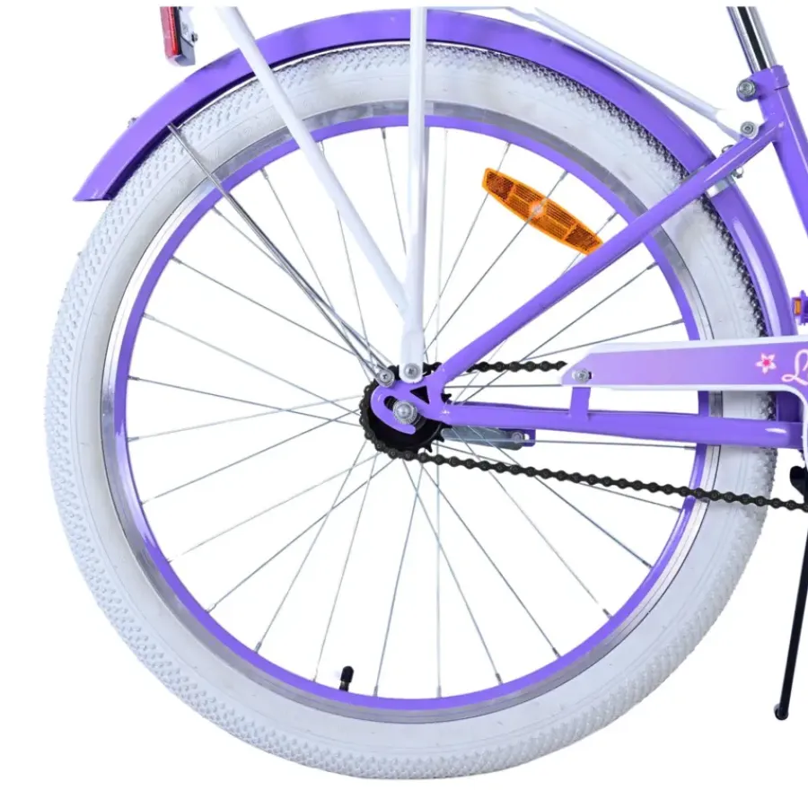 Kinderfietsen > Volare Lovely kinderfiets wit paars 24 inch