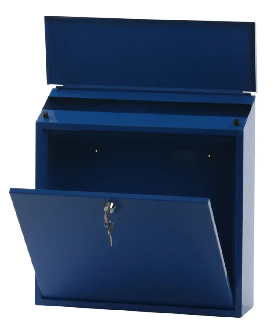 Brievenbussen|Brievenbussen > V-part Brievenbus Malagan blauw