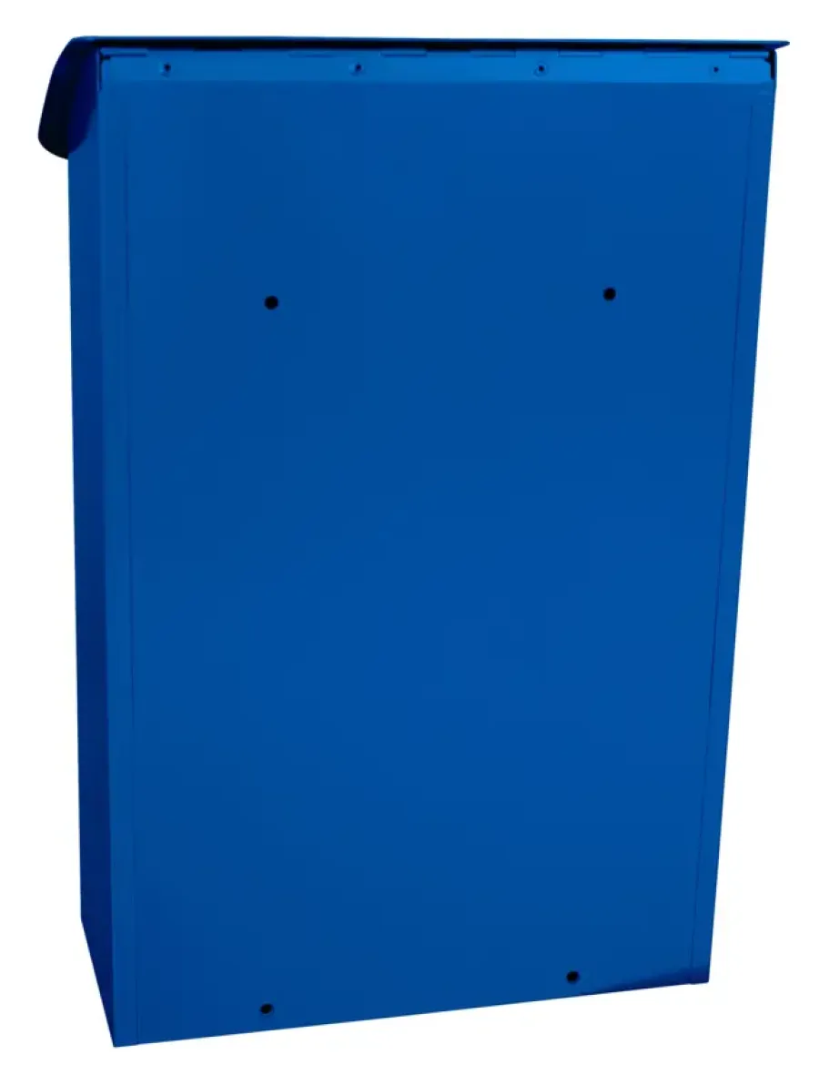Brievenbussen|Brievenbussen > V-part Brievenbus staal Lugon blauw