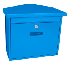 Brievenbussen|Brievenbussen > V-part Brievenbus staal Zamoran blauw