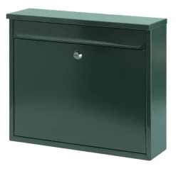 Brievenbussen|Brievenbussen > V-part Wandbrievenbus groen staal - 31.5 cm